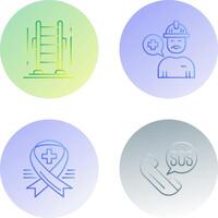Ladder and Support Icon vector
