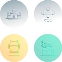 Chair and Dinning Table Icon vector