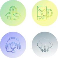 wifi signal and box Icon vector