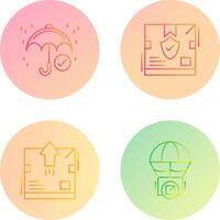 keep dry and delivery box Icon vector