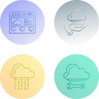 Cloud Comuting and Support Icon vector