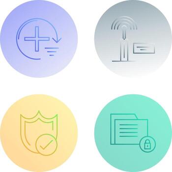 añadir y señal icono vector