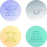 robot and playload Icon vector