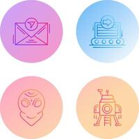 message and container Icon vector