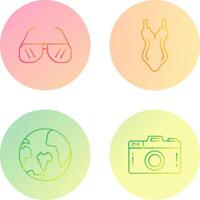 Sun Glasses and Swim Icon vector