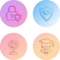 Secure and Education Icon vector