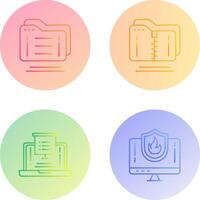 Folder and Compressed Icon vector