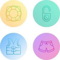 Life Preserver and Do Not Disturb Icon vector