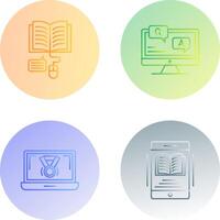 Online Learning and Faq Icon vector