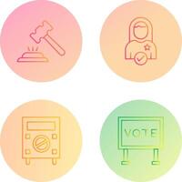 Gavel and Candidate Icon vector