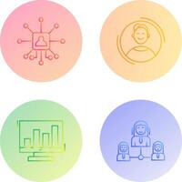 Networking and User Icon vector