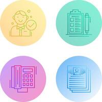 Hire and Check List Icon vector