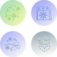 Snowy and Calender Icon vector