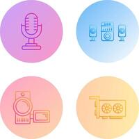 Microphone and Sound System Icon vector