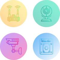 Router and Web Cam Icon vector