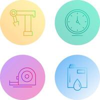 Robotic Arm and Clock Icon vector