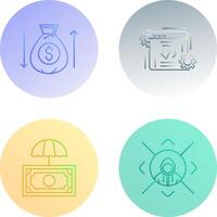 Money Bag and Coding Icon vector