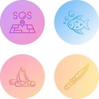 Sos and Fish Icon vector