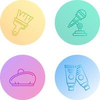 Paint Brush and Microphone Icon vector