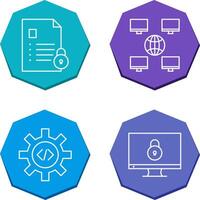confidentiality and company network Icon vector
