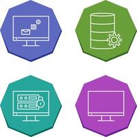 digital marketing and database management Icon vector