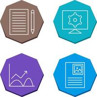 write feedback and computer settings Icon vector