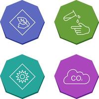 Environment hazard and Corrosive hazard Icon vector