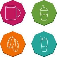 Coffee mug and Frappe Icon vector