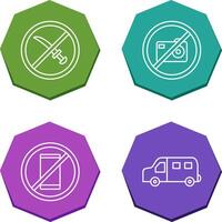 no weapons and no pictures Icon vector