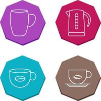 mug and kettle Icon vector