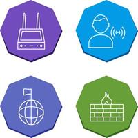 router and signal Icon vector