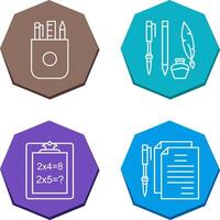 Stationery and Writing Equipment Icon vector