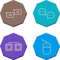 messages and conversation bubbles Icon vector