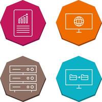 datos archivos y clima global icono vector