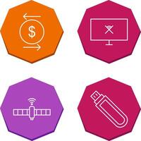 transaction and disconnected network Icon vector