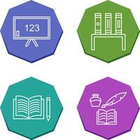 Classroom Board and Bookstand Icon vector