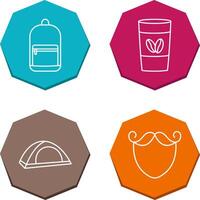 Backpack and Coffee Icon vector