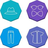 sombrero y hipster estilo icono vector