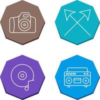 Camera and Arrows Icon vector
