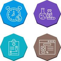 Clock and test tube Icon vector