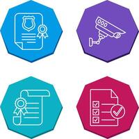 Document and Cctv Icon vector