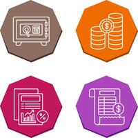 Safe Box and COINS Icon vector