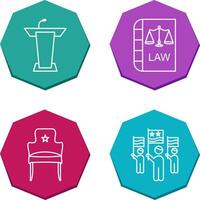 Podium and Law Icon vector