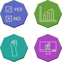 Yes No Option and Statistics Icon vector