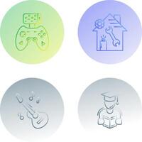 Game Controller and home repair Icon vector