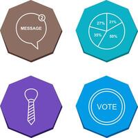 Message Bubbles and Pie Chart Icon vector