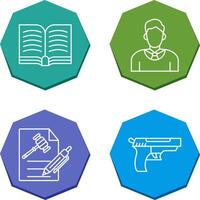 Book and Judge Icon vector