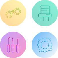 Handcuffs and Paper Shredder Icon vector