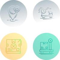 fast delivery and location Icon vector