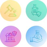 Gavel and Travel Icon vector